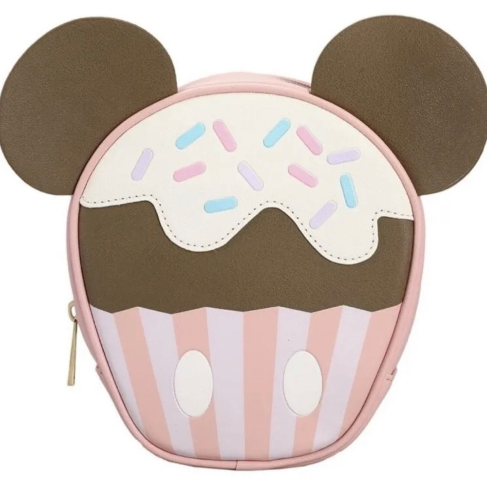 Disney Mickey Mouse Sweet Tooth Cupcake Cosmetic Bag  New